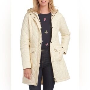 Barbour Jenkins Hooded Quilted Coat Size 12